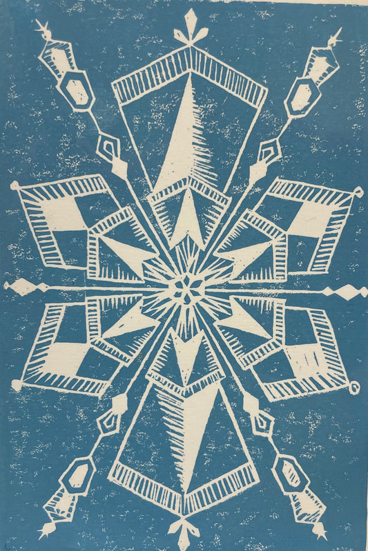 Linocut Holiday Card