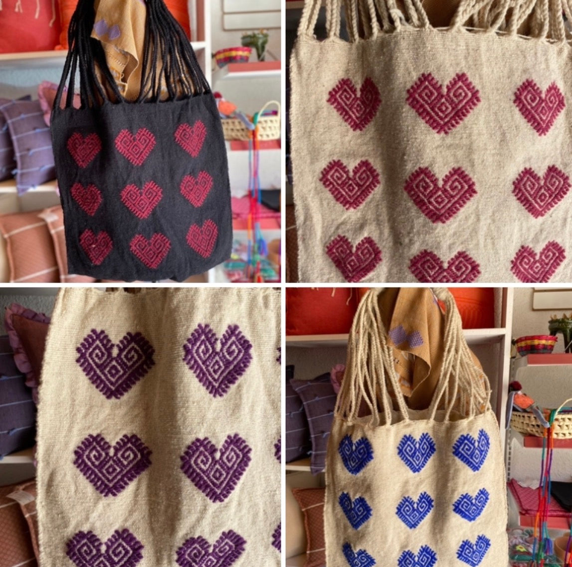 Woven Hearts Market Bag