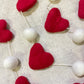 "Heartfelt" Felt Heart Garland