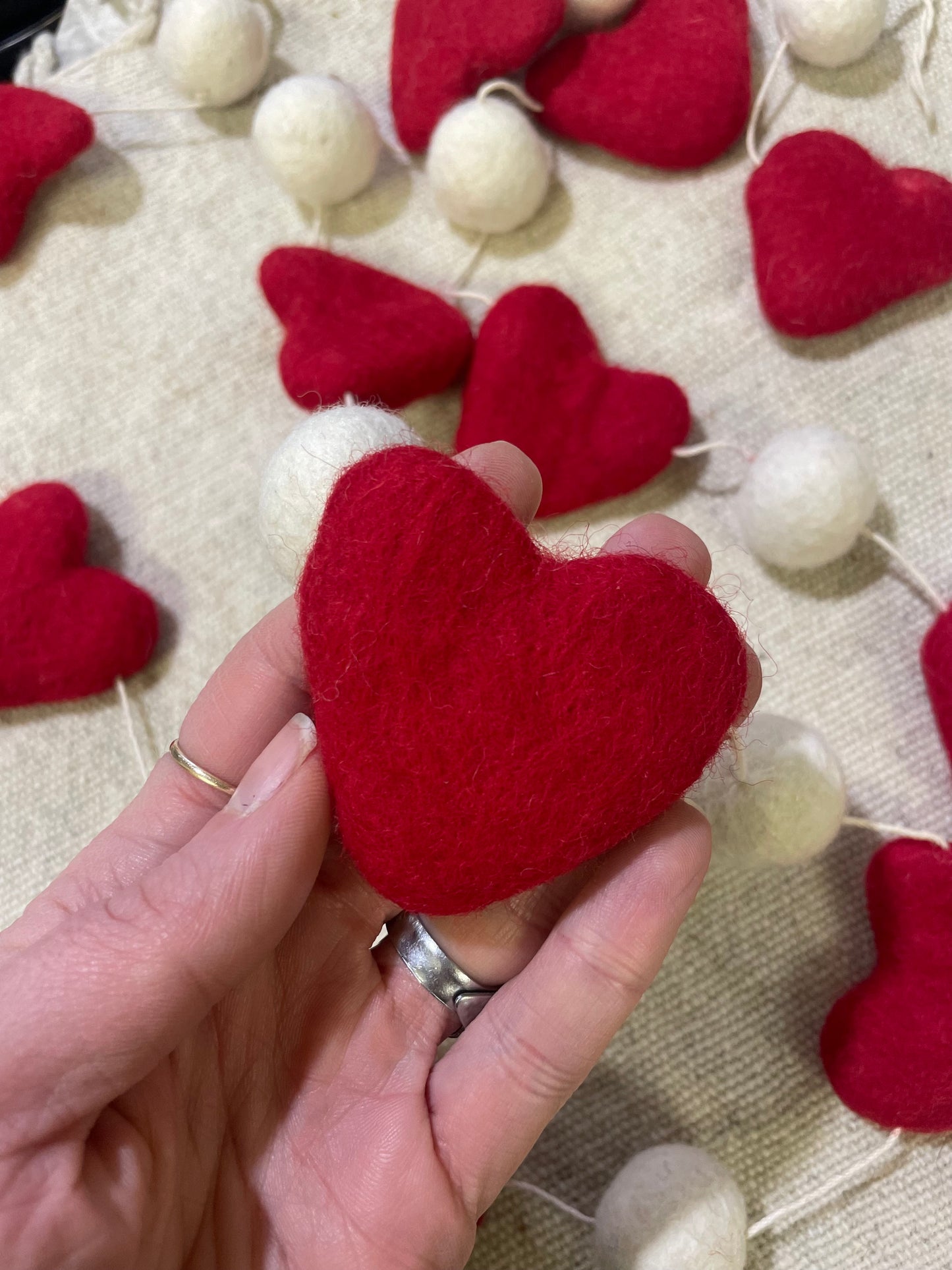 "Heartfelt" Felt Heart Garland