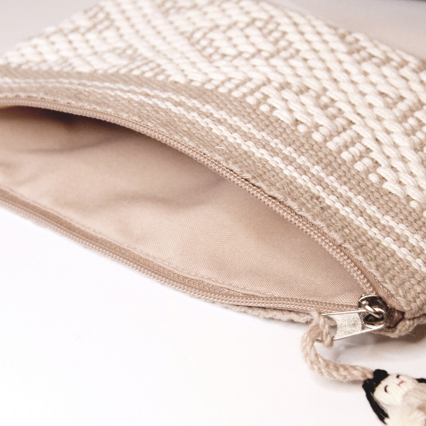 Hand-Woven Boho Zip Pouch