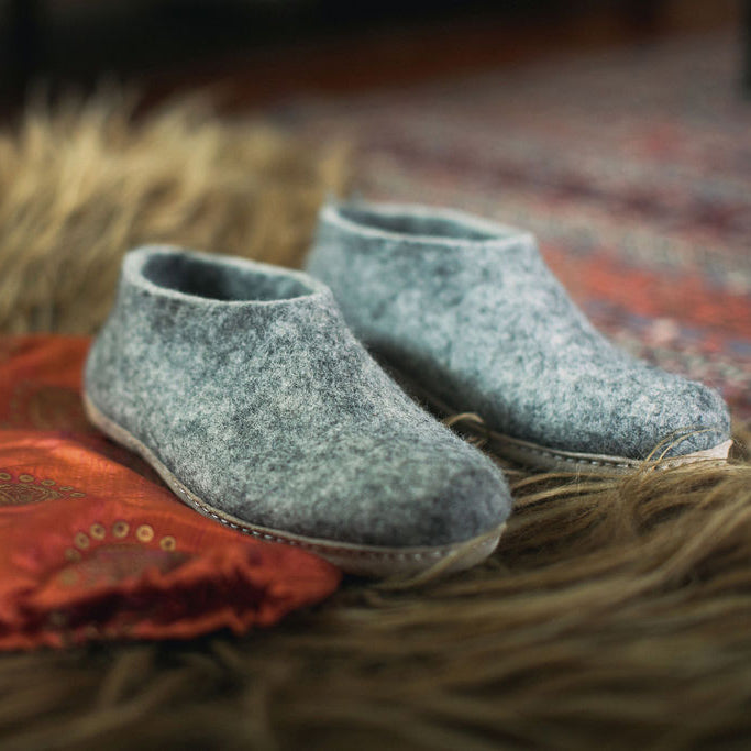 Didi felted wool bootie in grey