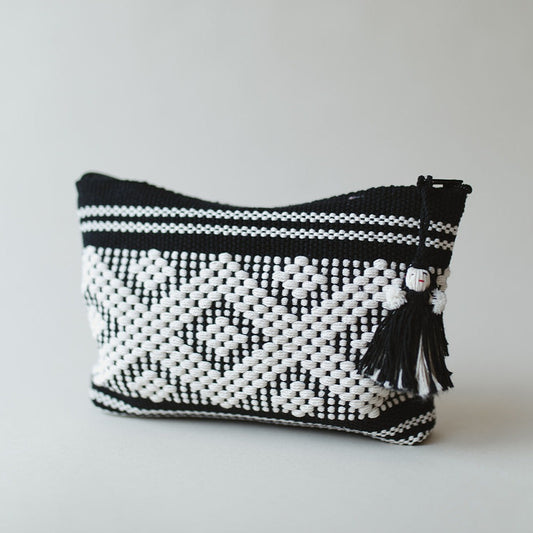 Hand-Woven Boho Zip Pouch