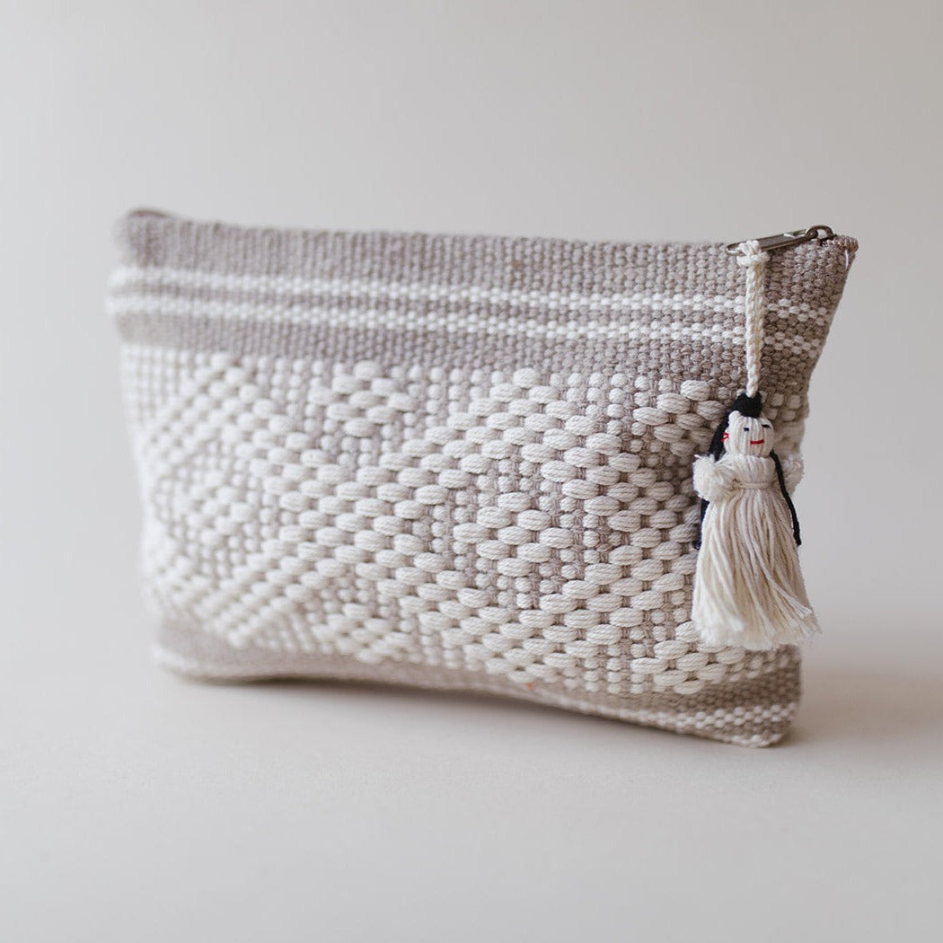 Hand-Woven Boho Zip Pouch