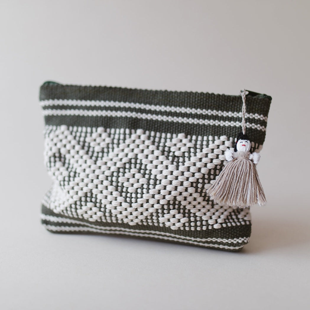 Hand-Woven Boho Zip Pouch