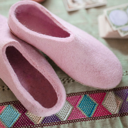 Didi Wool Slipper Clog in Orchid