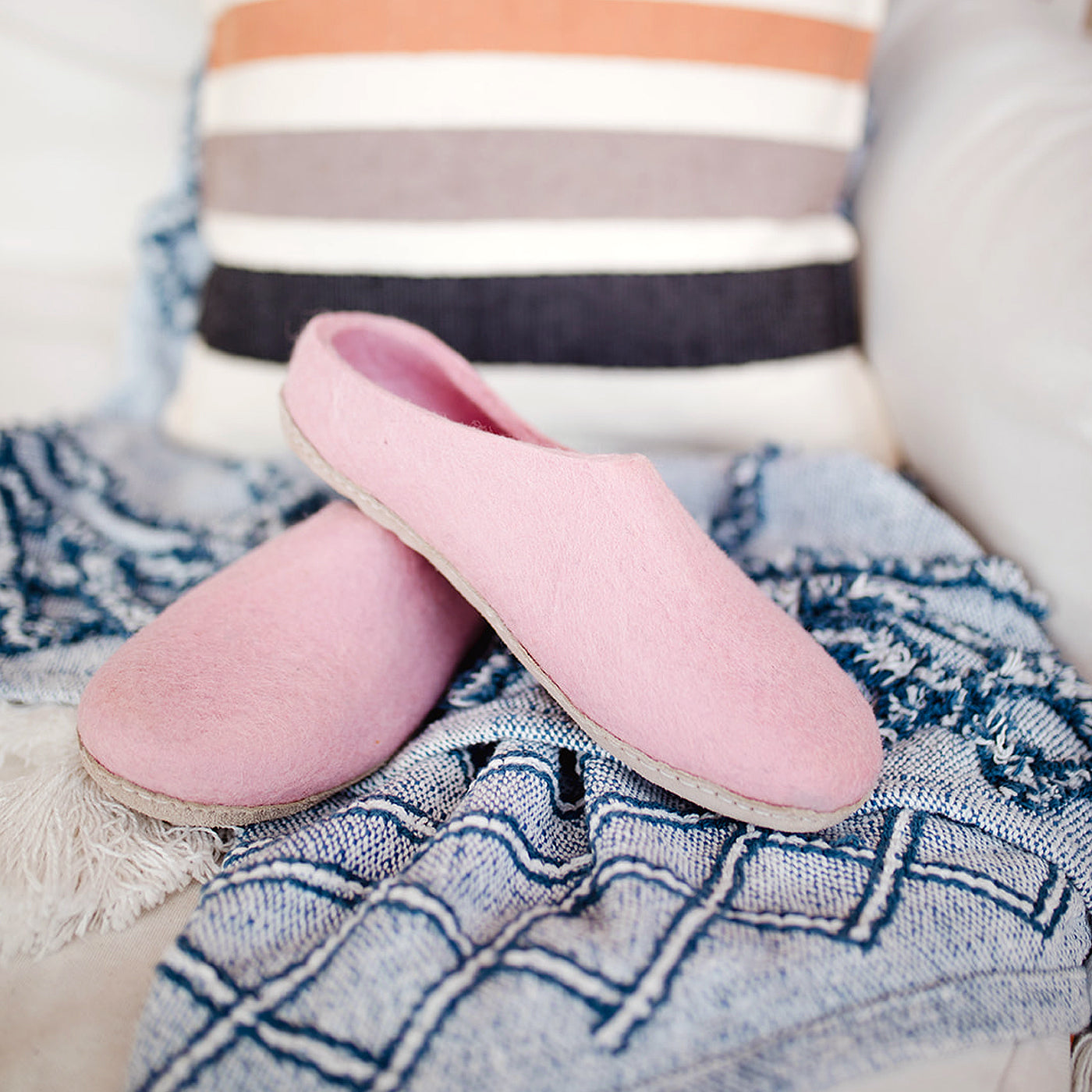 Didi Wool Slipper Clog in Orchid